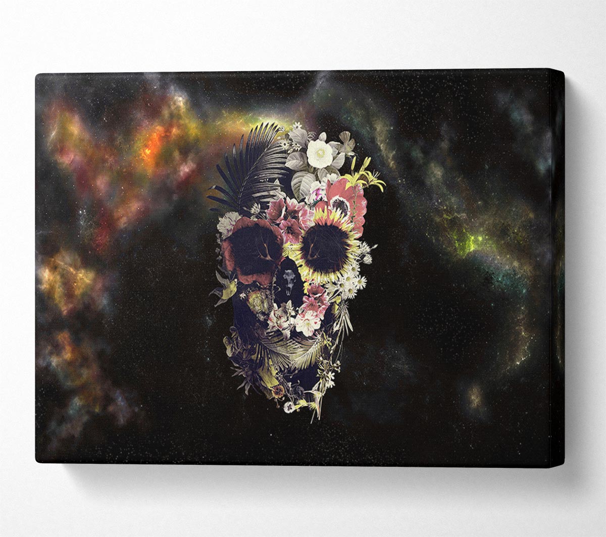 Flower Skull Canvas Wall Art