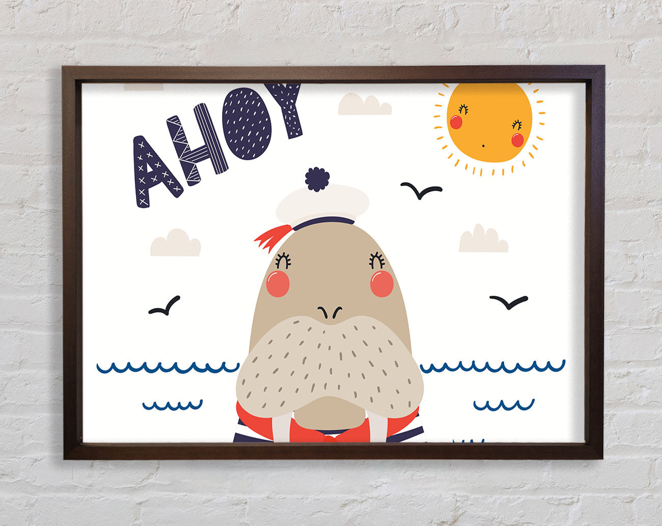 Ahoy Walrus Framed Wall Art