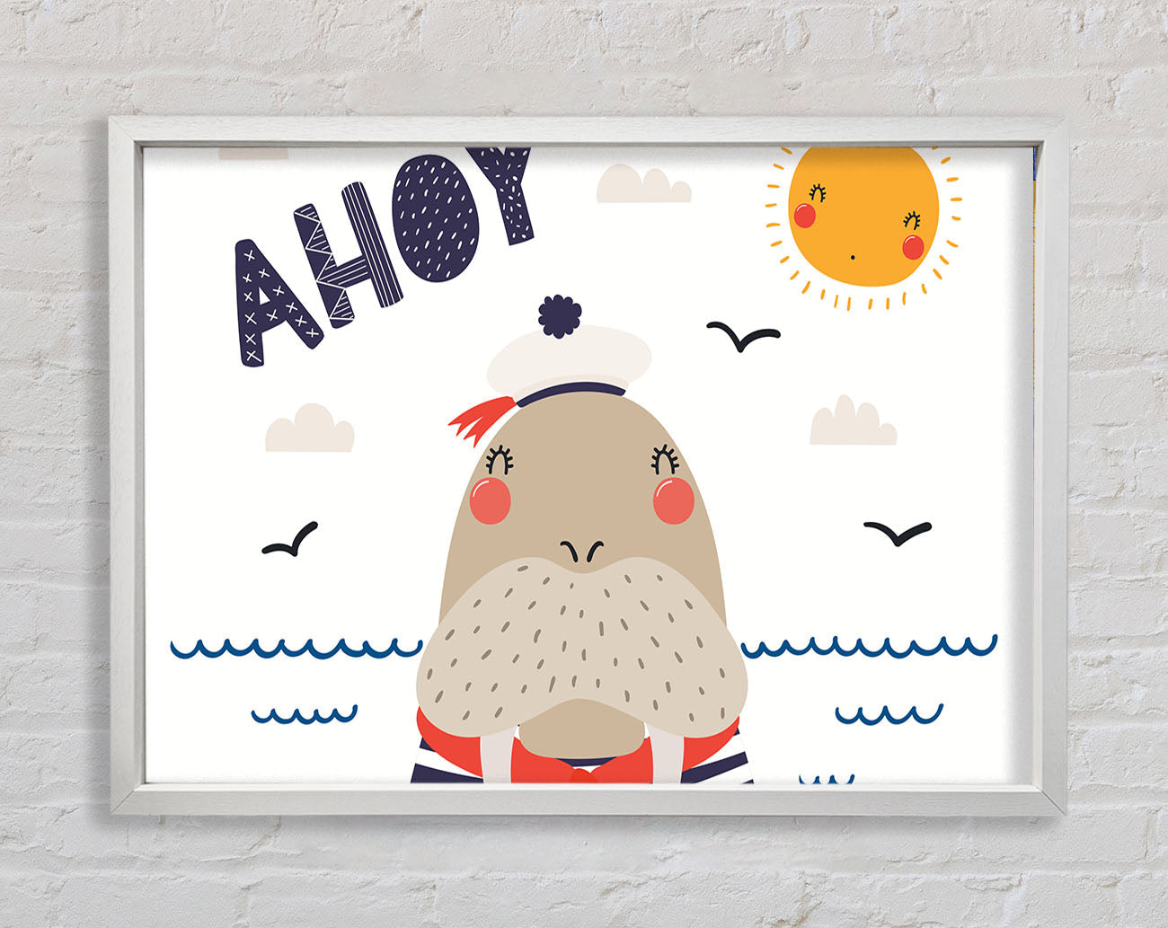 Ahoy Walrus Framed Wall Art