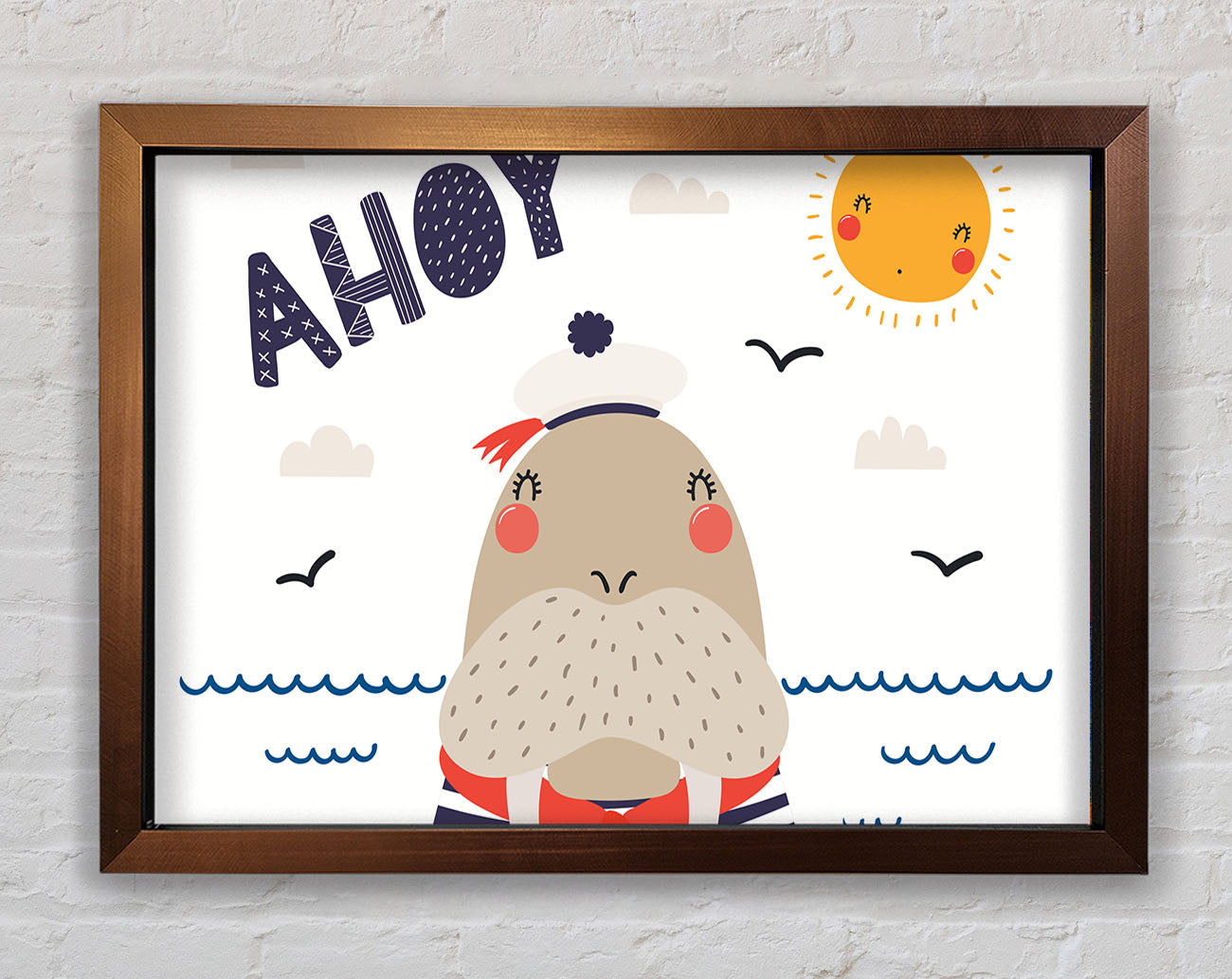 Ahoy Walrus Framed Wall Art