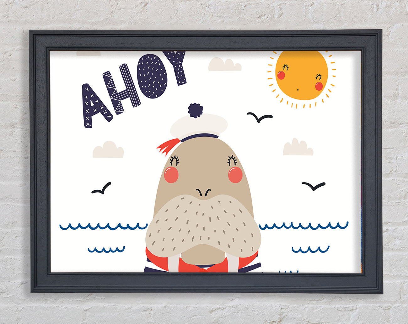 Ahoy Walrus Framed Wall Art