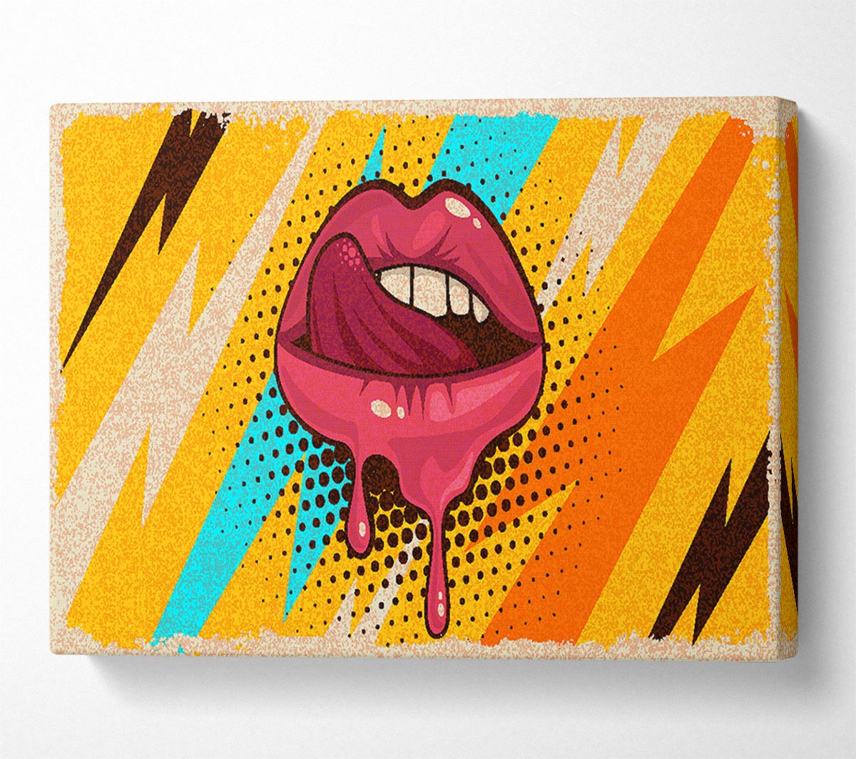 Lips Of Lightning Canvas Wall Art