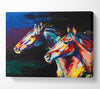 Two Running Horses Canvas Wall Art