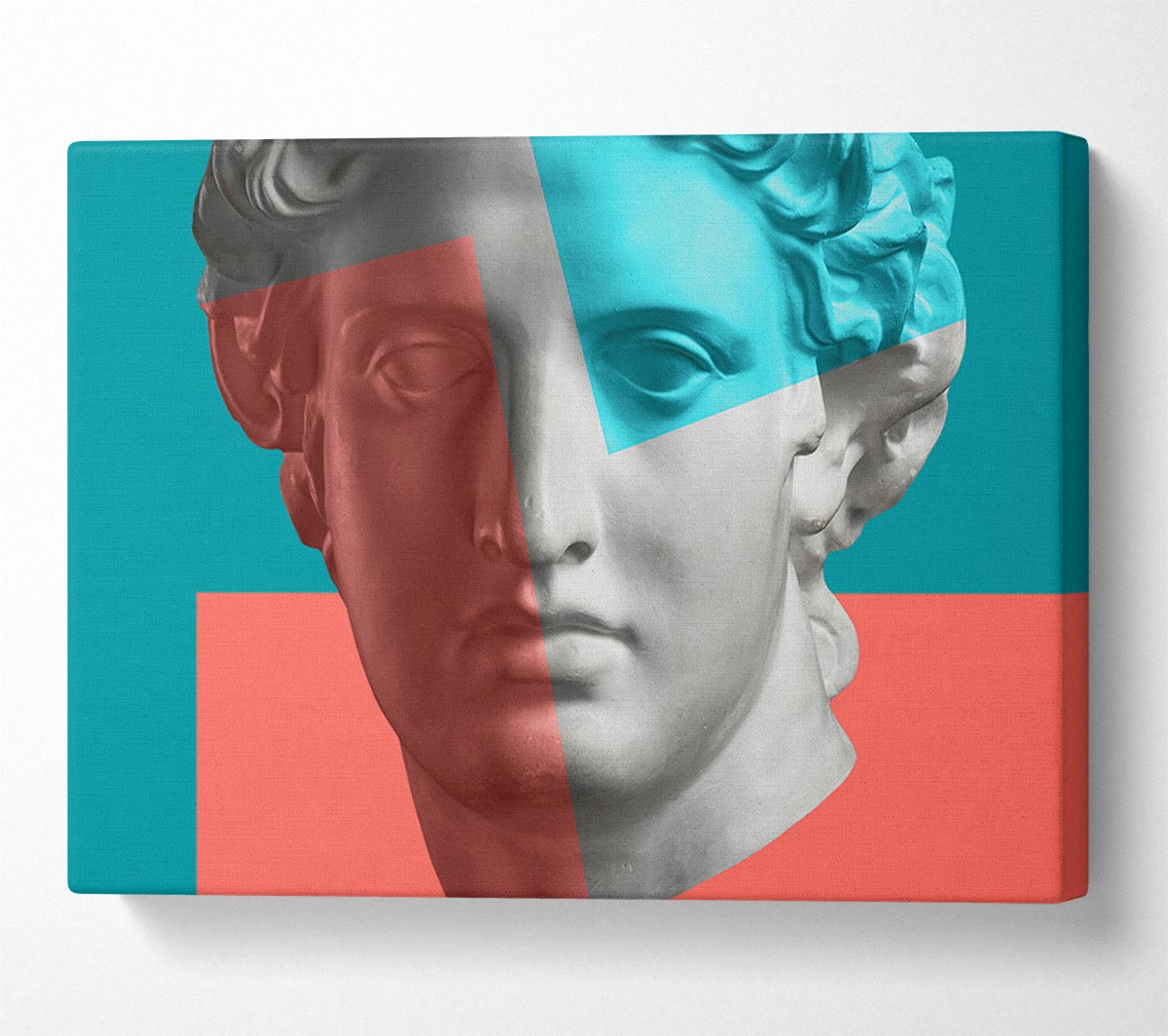 Greek Head Of Colour Canvas Wall Art