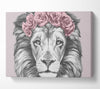 The Rose Head Lion Canvas Wall Art