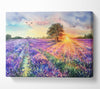 Lilac Fields Sunset Canvas Wall Art