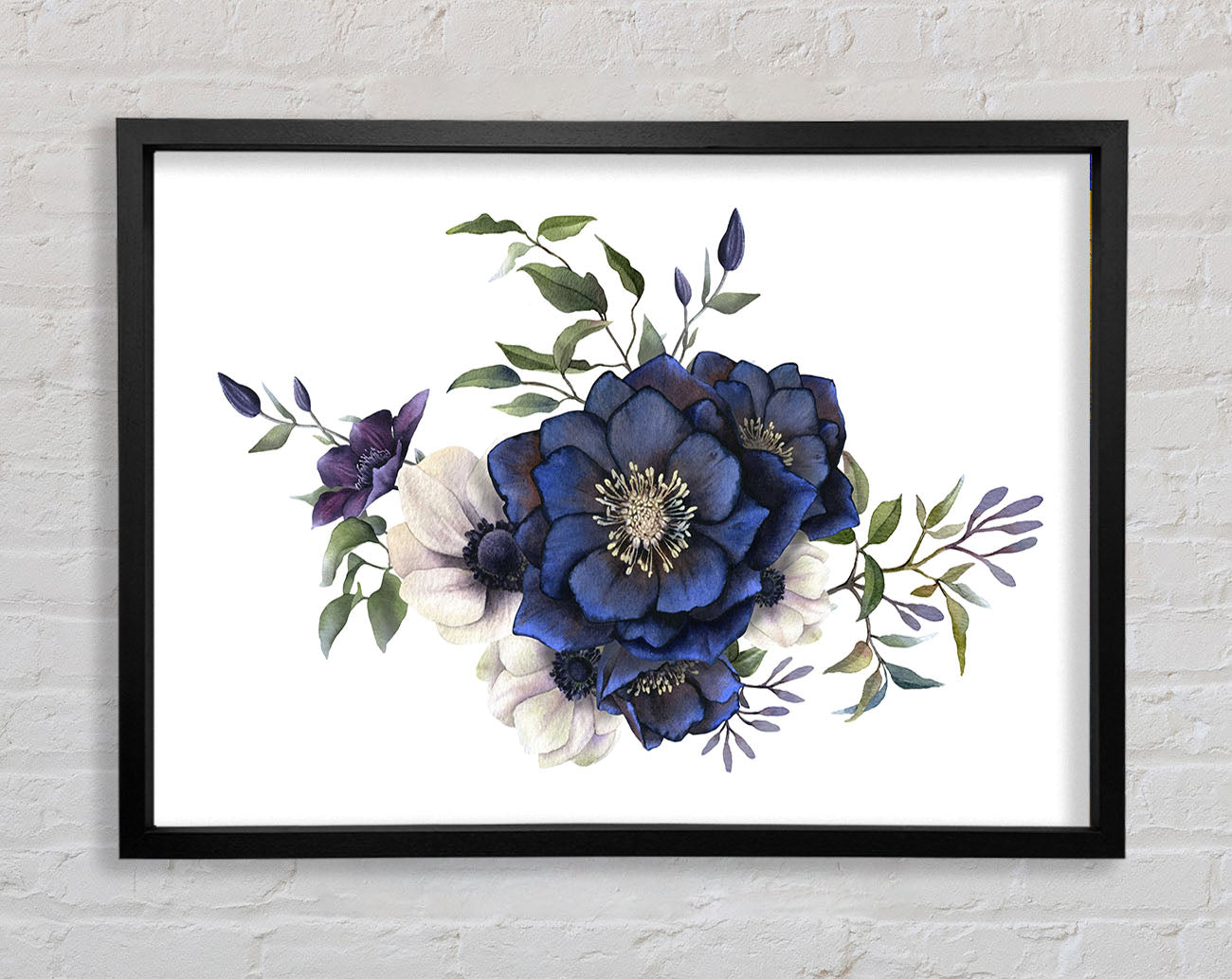 Blue Flower Beauty Framed Wall Art