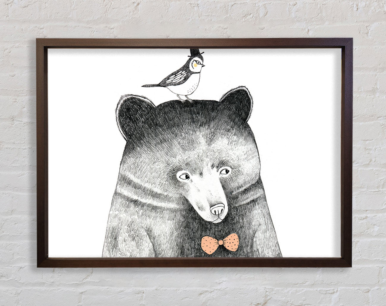Bird And Bear Framed Wall Art