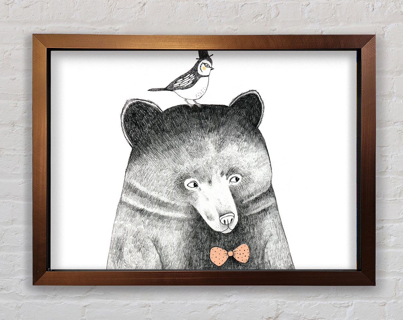 Bird And Bear Framed Wall Art