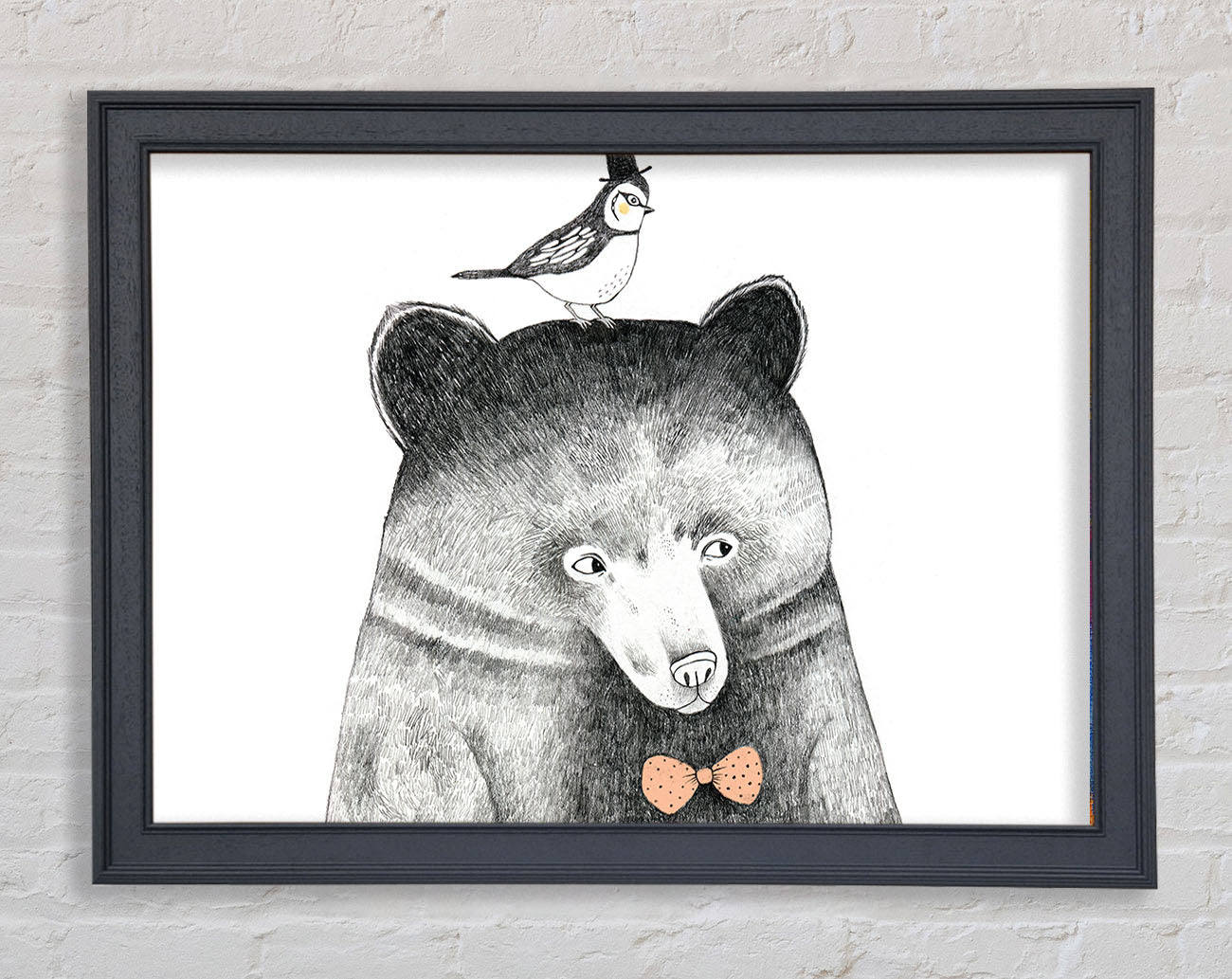Bird And Bear Framed Wall Art