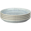 Denby - Halo Speckle Dinner Plates Set of 4 - Grey, Neutral Patterned Coupe Dishwasher Microwave Safe Crockery 26cm - Glazed Ceramic Stoneware Tableware - Chip & Crack Resistant