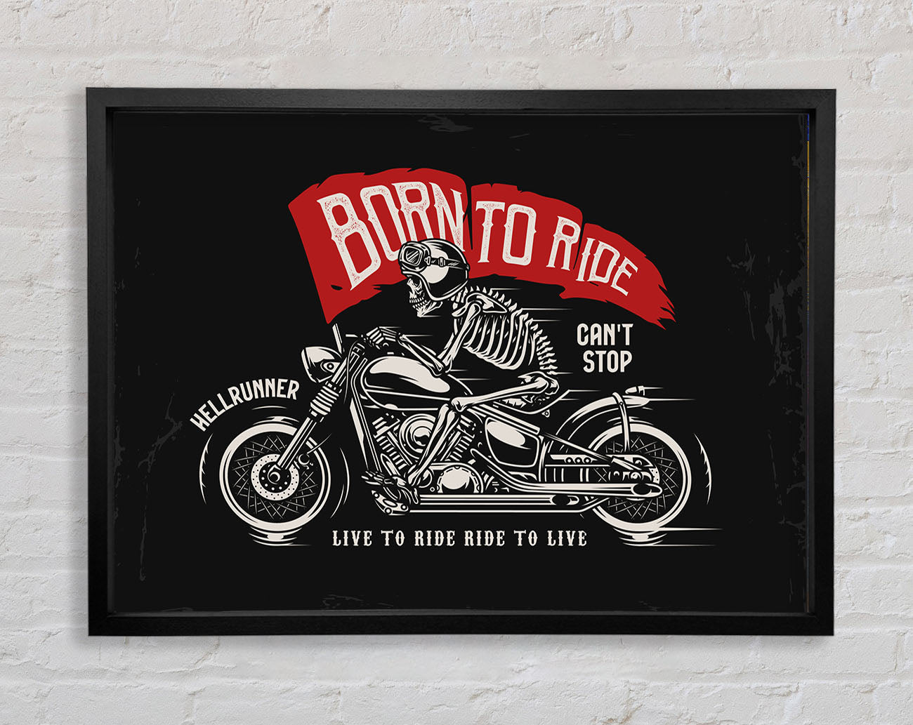 Born To Ride Framed Wall Art