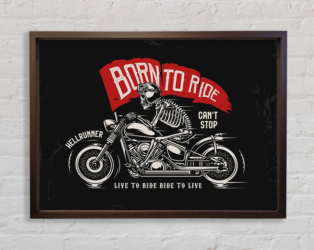 Born To Ride Framed Wall Art