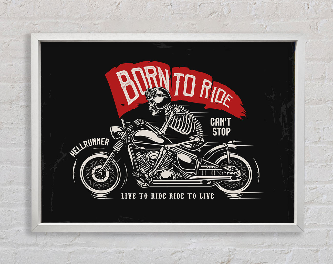 Born To Ride Framed Wall Art