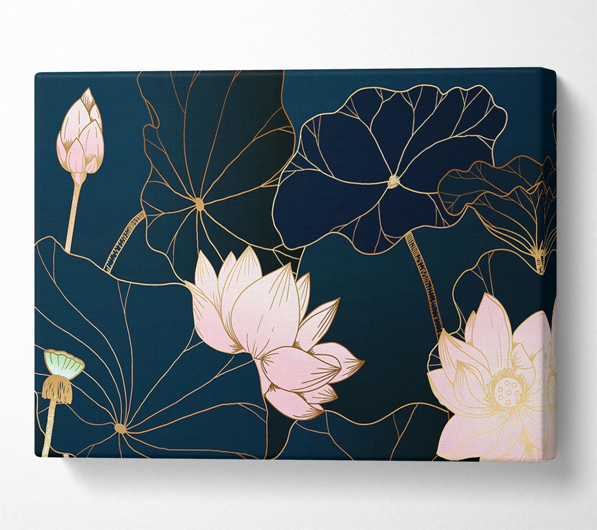 Flowers Bold In Blue Canvas Wall Art