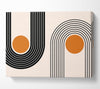 Curved Lines Round The Sun Canvas Wall Art
