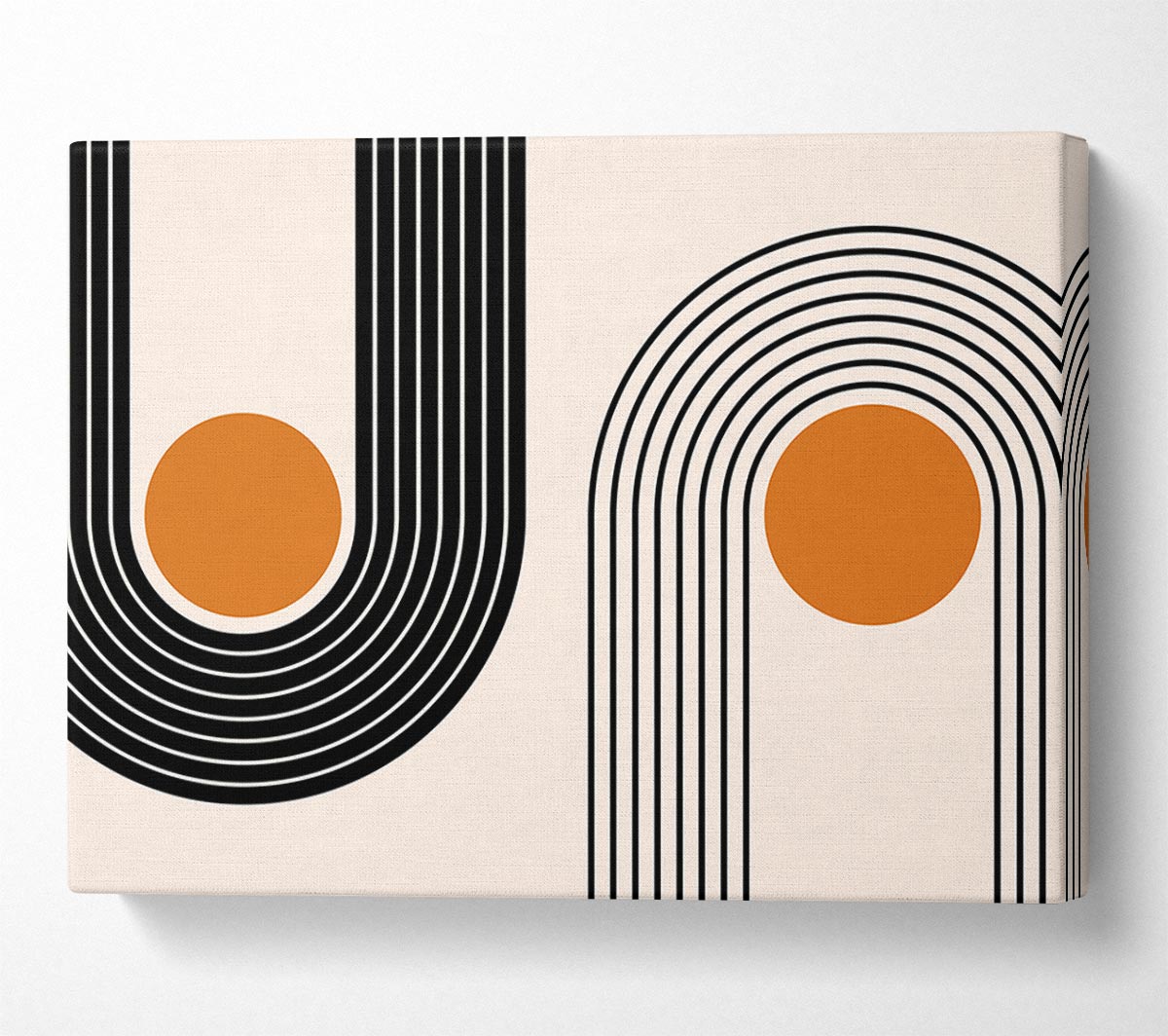 Curved Lines Round The Sun Canvas Wall Art