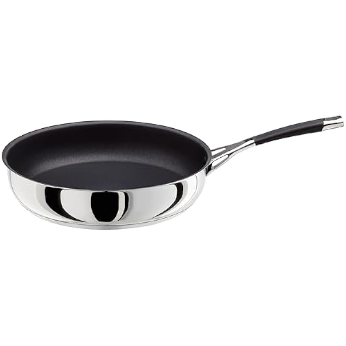 Stellar Flow 28cm Non Stick Frying Pan, Pancake Pan & Stainless Steel Frying Pan for Induction Hob, Oven Safe Cookware