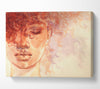 Orange Portrait Of Watercolour Canvas Wall Art