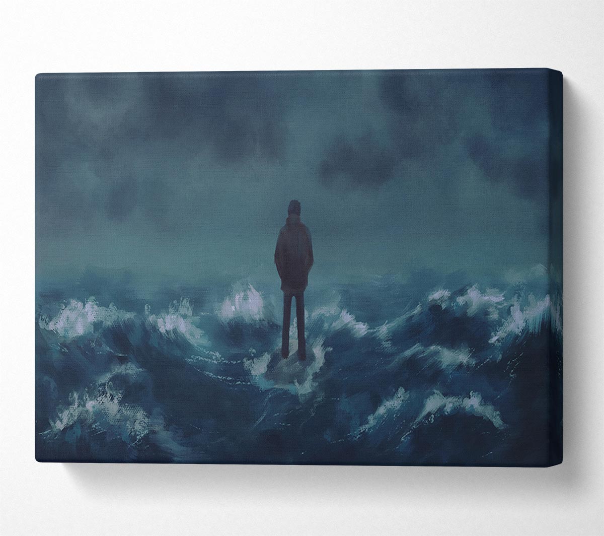 Standing On The Crashing Waves Canvas Wall Art