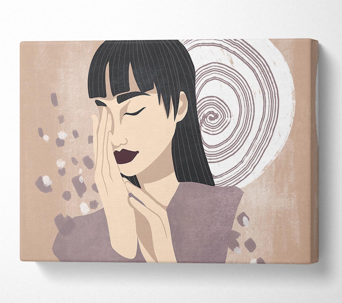 Hand To Face Canvas Wall Art