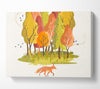 Fox In The Woodland Canvas Wall Art