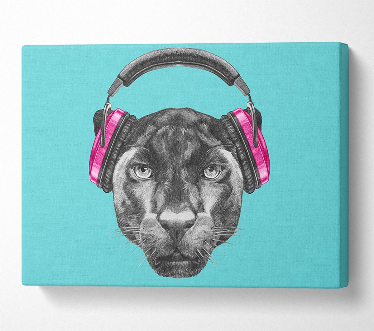 Headphone Jaguar Dj Canvas Wall Art