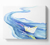 Paper Boat Down The Stream Canvas Wall Art