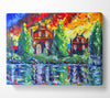 Red Sky Cottage Canvas Wall Art