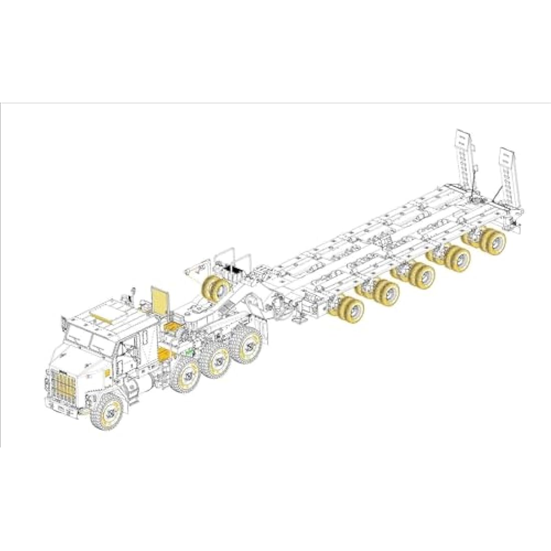 Hobbyboss 1:35 Scale M1070/M1000 HETS Assembly Authentic Kit,Gold