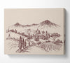 The Sepia Mountain Range Canvas Wall Art