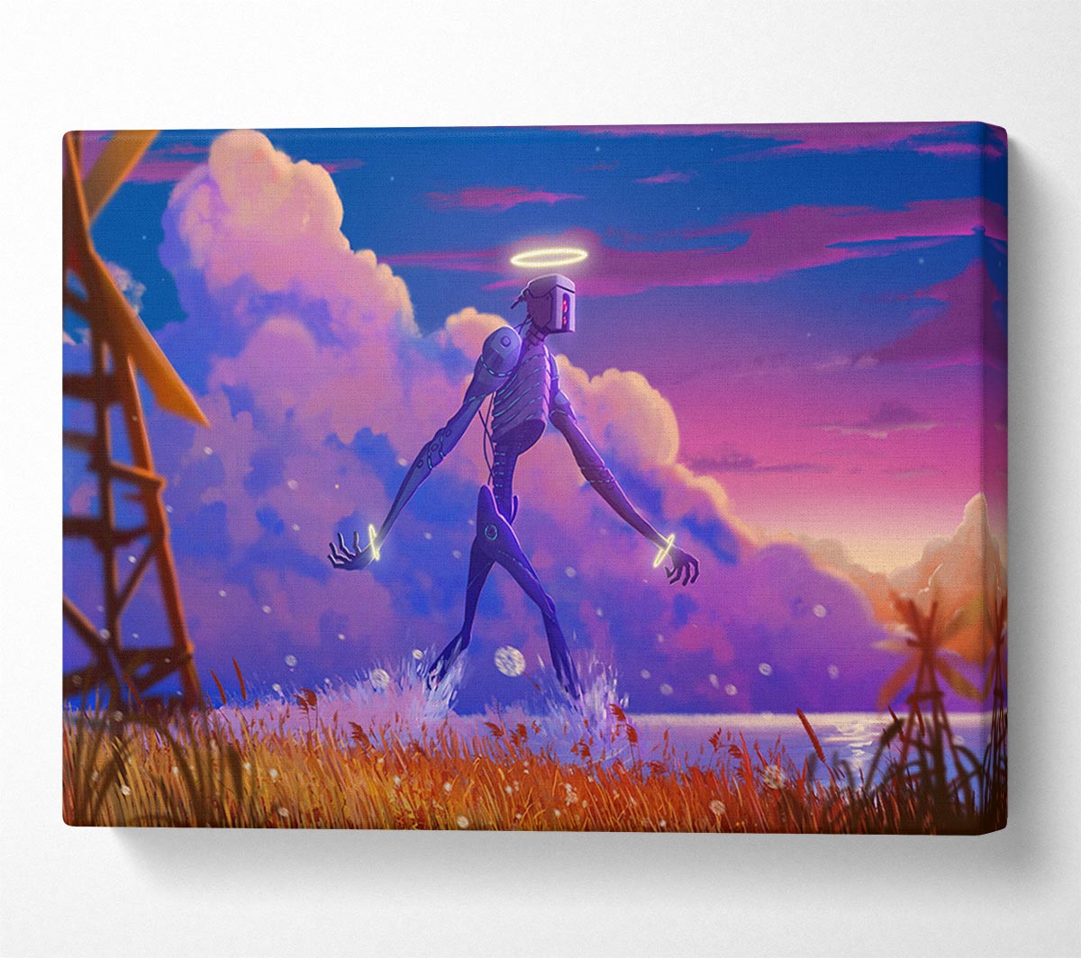 The Robot Halo Canvas Wall Art