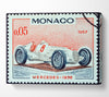 Monaco Race Stamp Canvas Wall Art