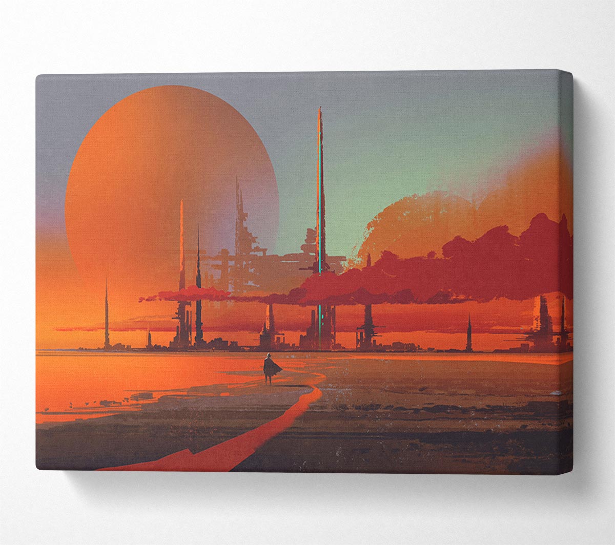 The City Evacuation Canvas Wall Art