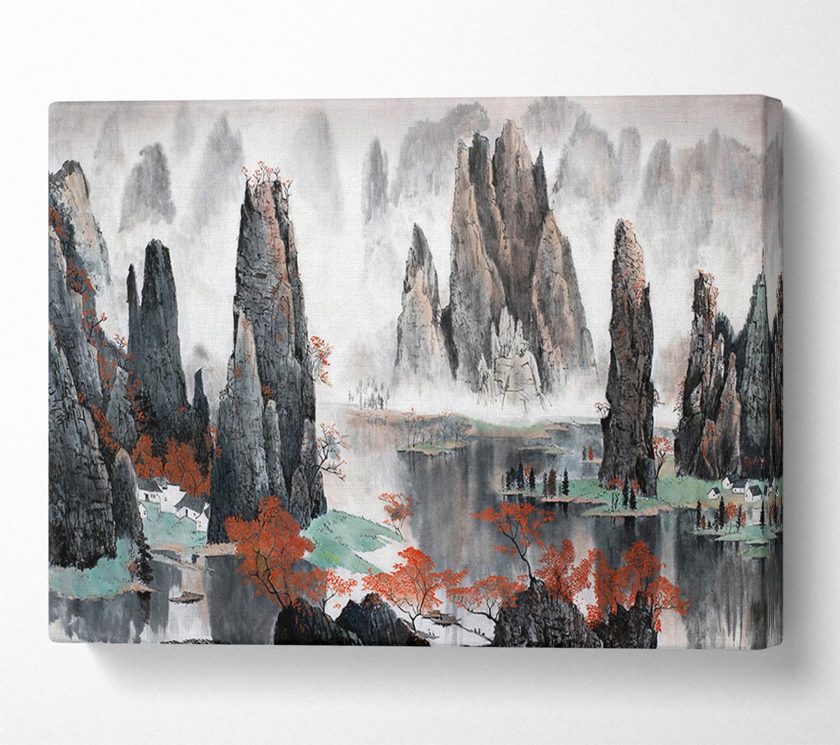 Tall Rock Structures In The Valley Canvas Wall Art
