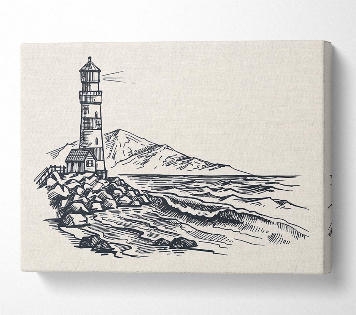 The Lighthouse On The Coast Canvas Wall Art