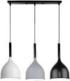 LEDSone Modern 3 Light Pendant Ceiling Lamp Adjustable Height Metal Shades 50cm Bar Nordic Style Hanging Fixture for Dining Room, Kitchen Island, Living Room, Bedroom