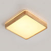 YYUTLUO LED Ceiling Light Wood, Top 360 Glow Square Natural Wooden Lamp | 3000K Warm White, 18W 1600lm | Living Room, Kitchen, Dining Room, Hallway,