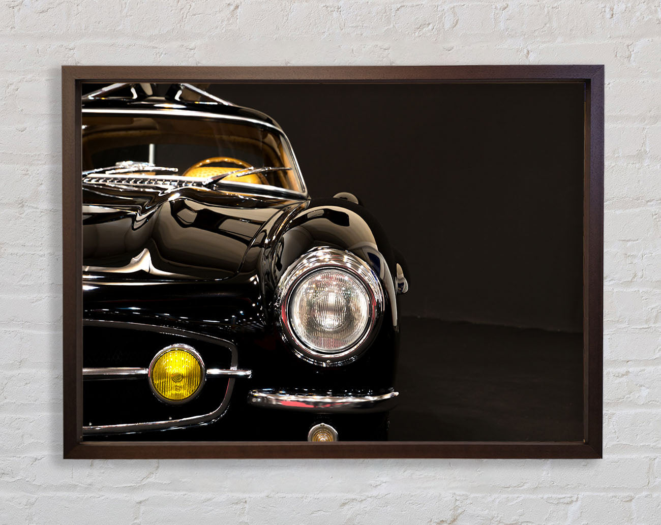 Classic Car Headlight Black Framed Wall Art