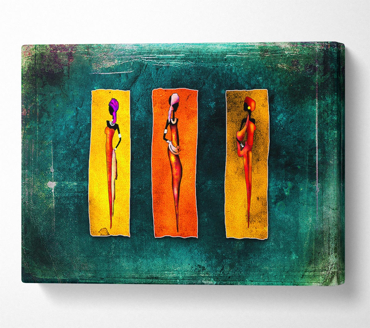 Three Traditional African Canvas Wall Art