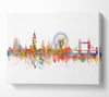 London Skyline Splatter Canvas Wall Art