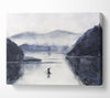 Rowing In The Valley Canvas Wall Art