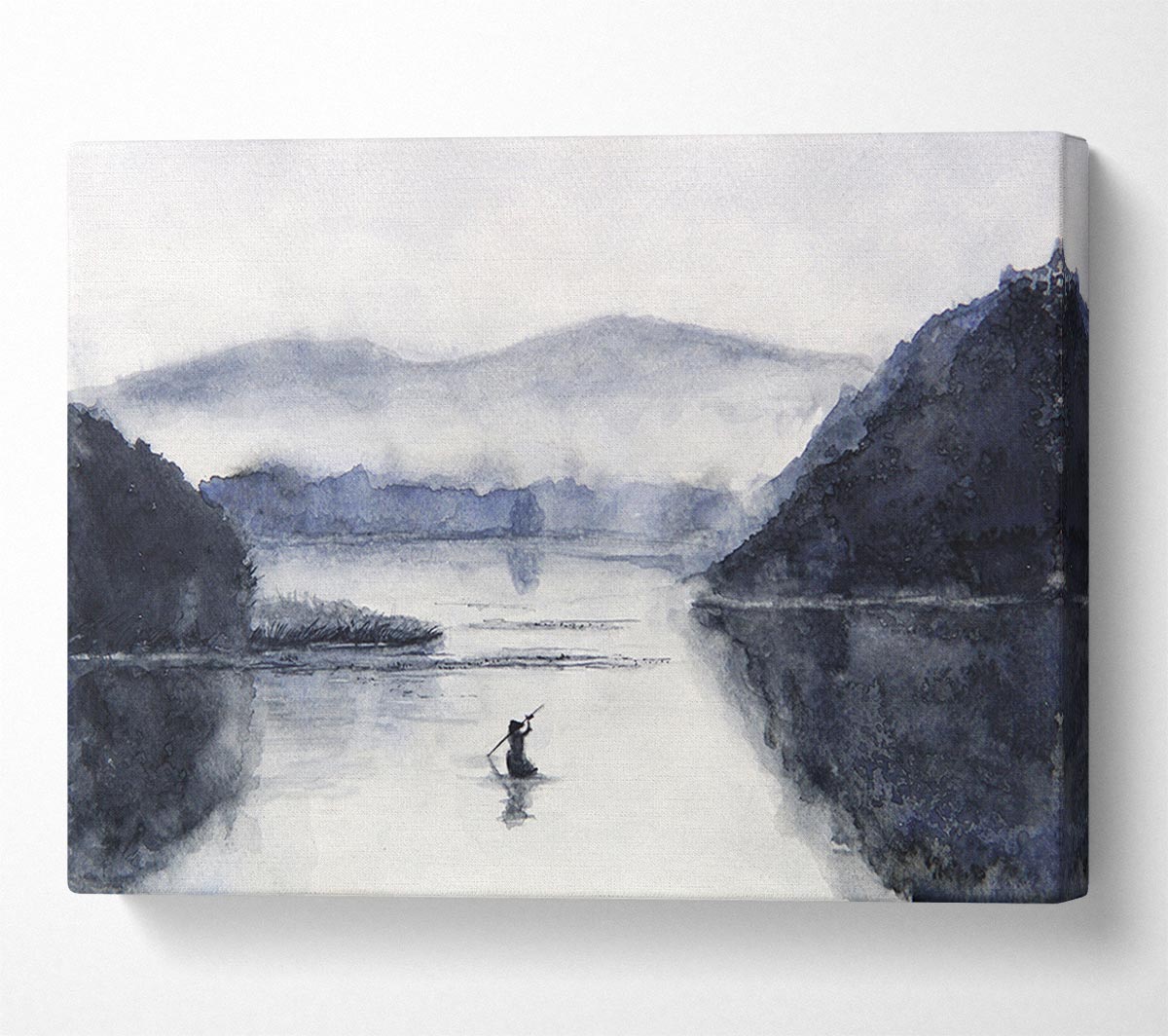 Rowing In The Valley Canvas Wall Art