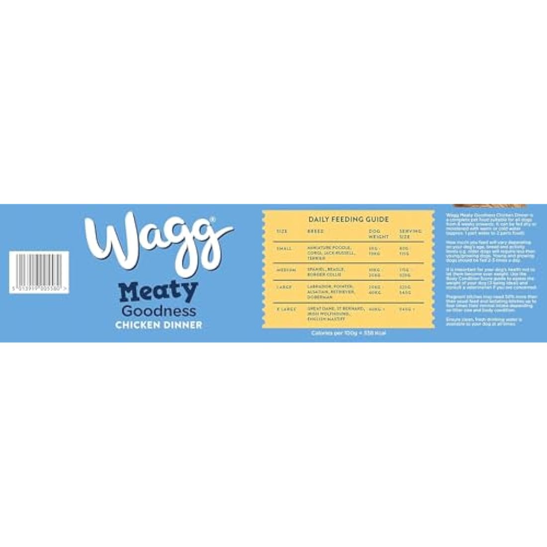 Wagg Meaty Goodness Complete Dry Adult Dog Food Chicken Dinner 12kg - Meaty Ingredients Come 1st