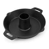 onlyfire Cast Iron Chicken Roaster Stand, BBQ Poultry Roaster Pan with Pour Spout and Handle, Barbecue Accessory for Grill and Oven