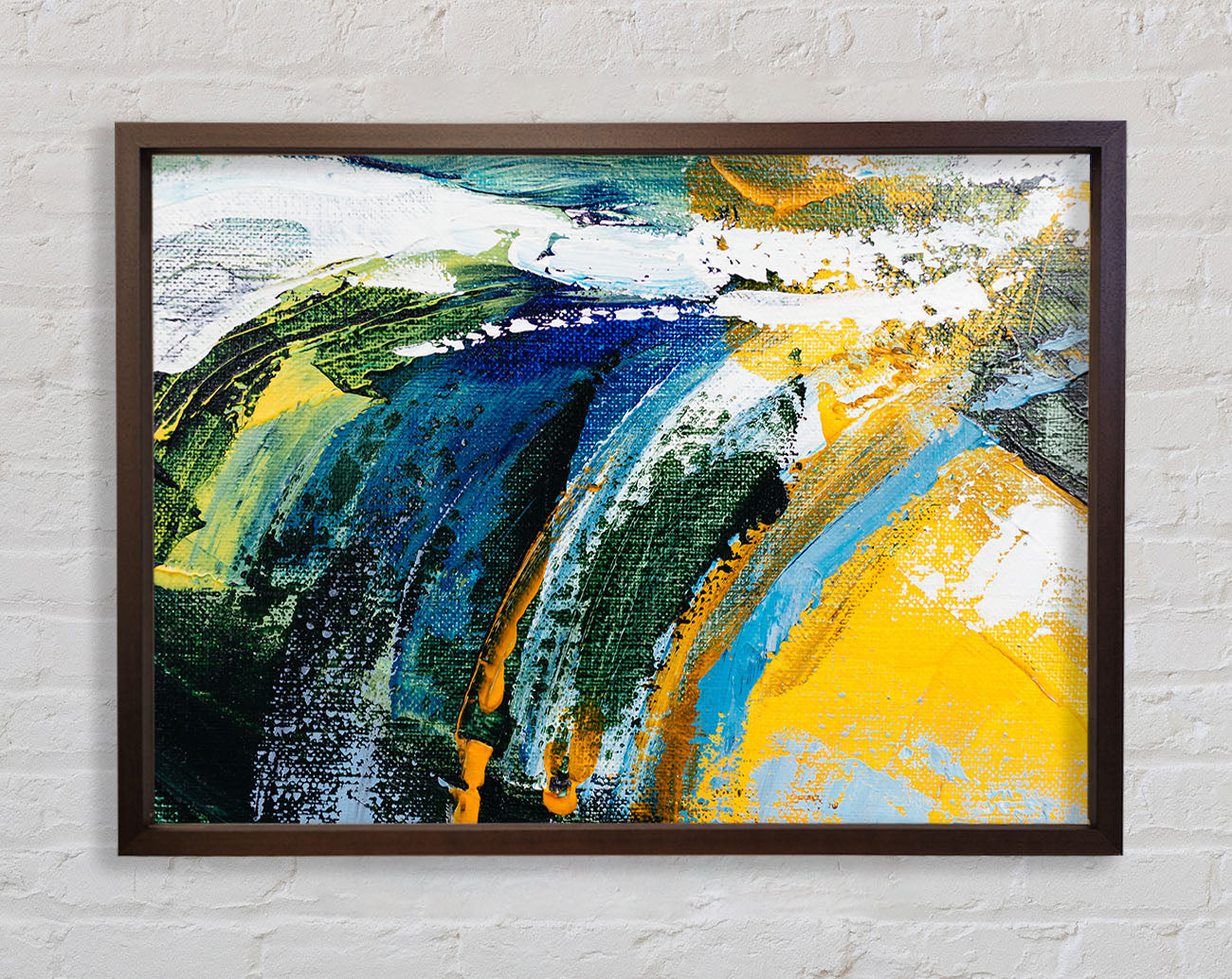 Abstract Strokes Of Nature Framed Wall Art
