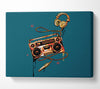 The Boombox And Headphones Canvas Wall Art