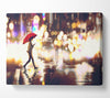 Walking Through The Light Streets Canvas Wall Art