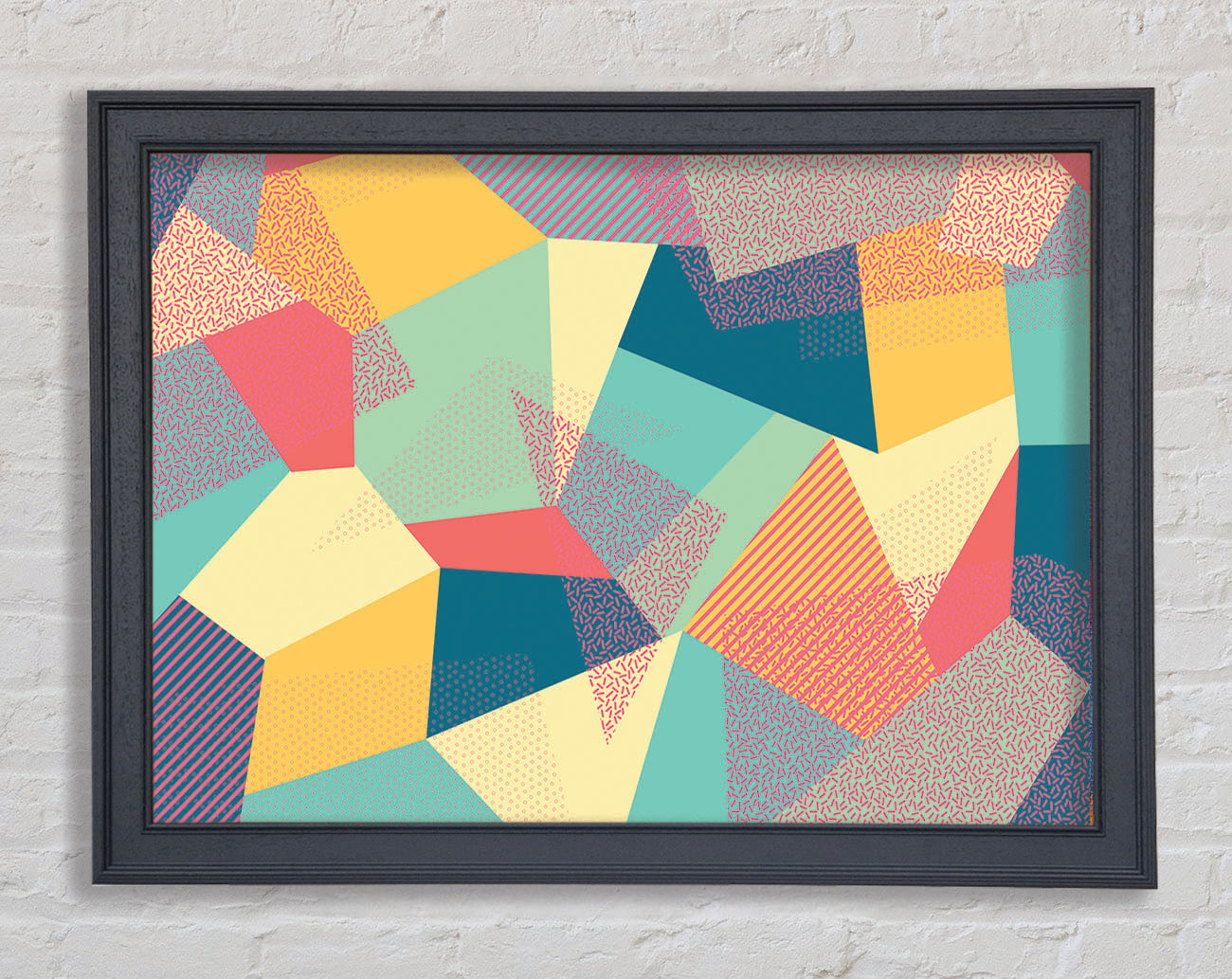 Abstract Triangles Framed Wall Art