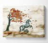 Tree Horse In The Wind Canvas Wall Art
